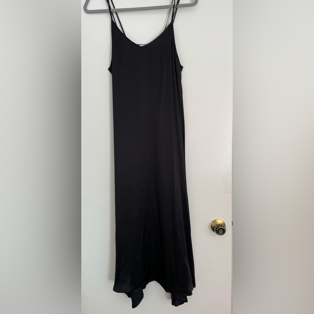 Monoprix Premium 100 silk Black Dress Size S